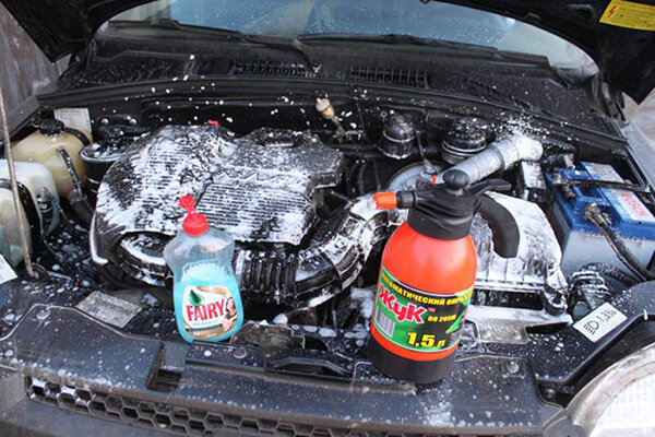 Чем помыть двигатель автомобиля в домашних условиях лучше, чем на мойке