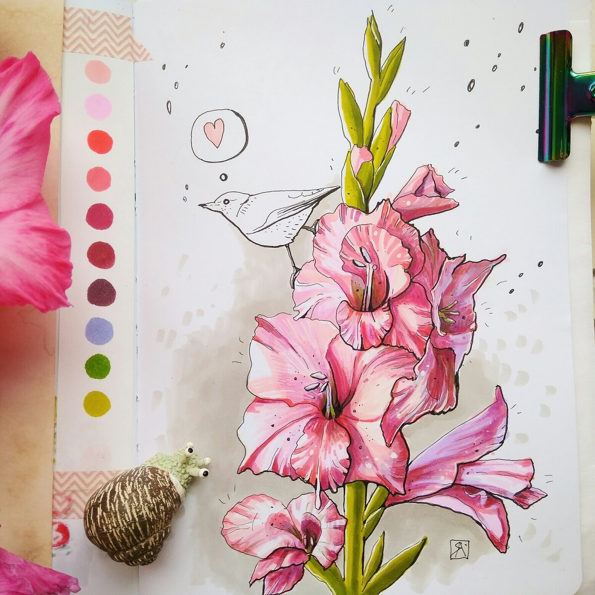 Скетчинг рисунки цветы