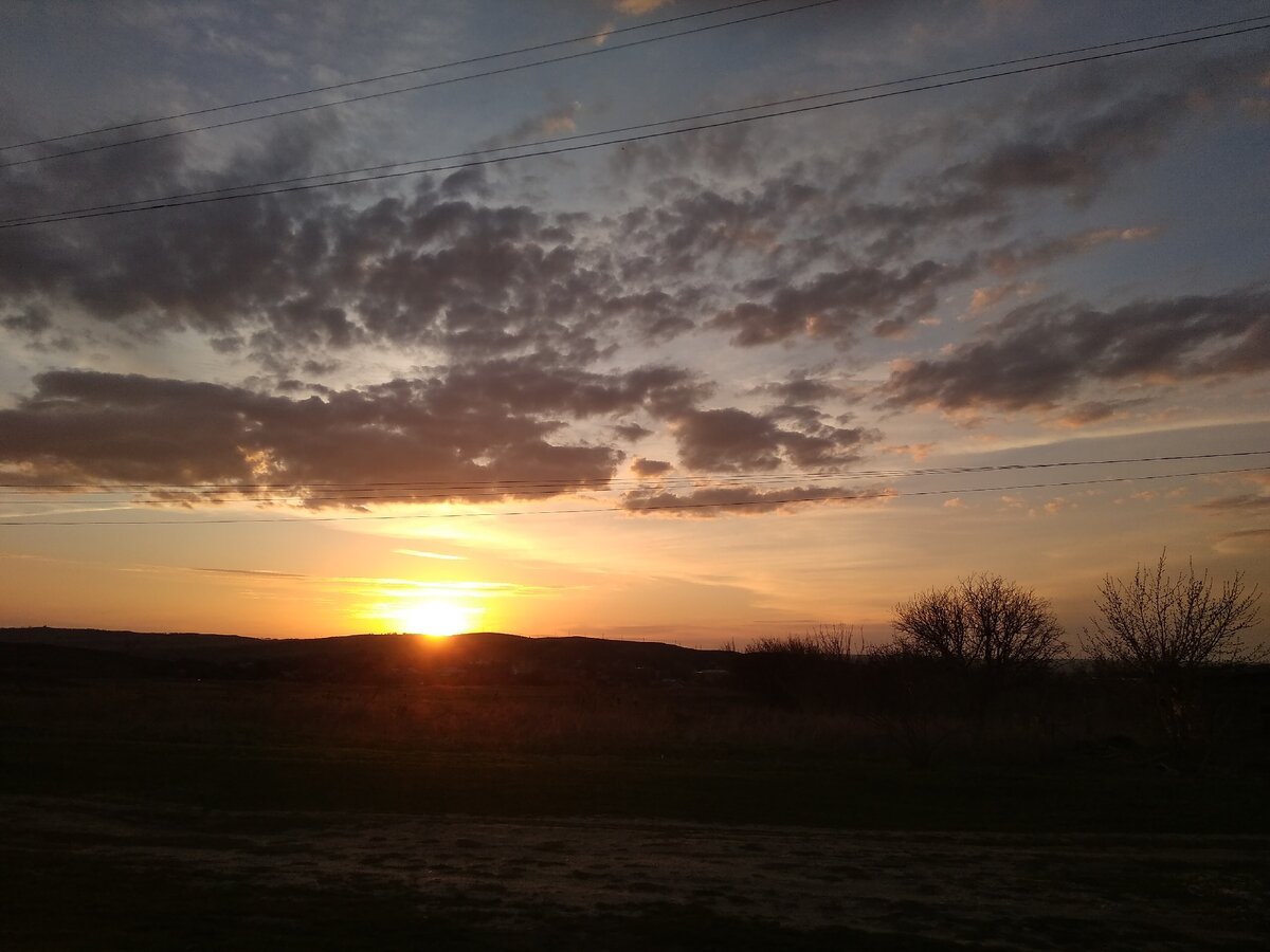 Закат в степи.