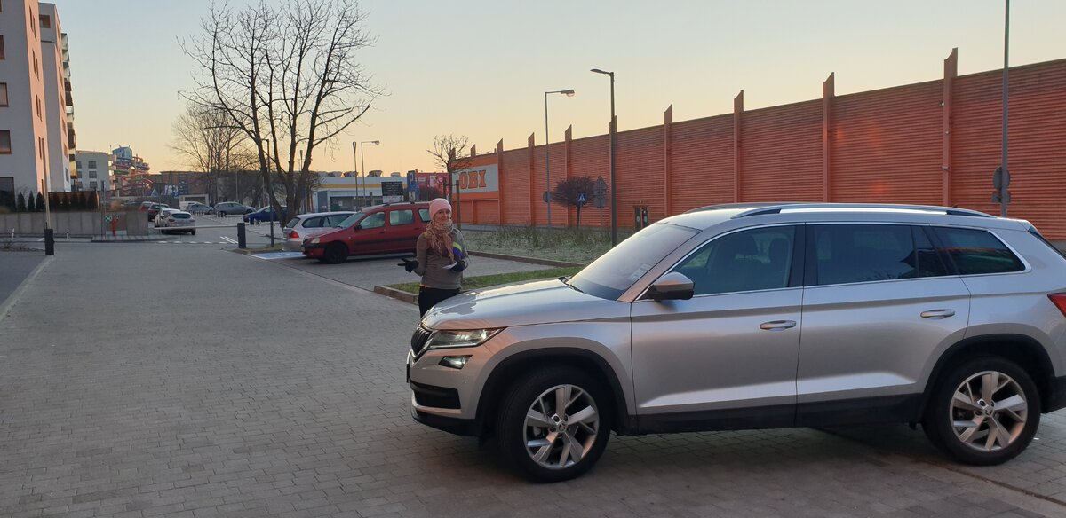 Ненастный зимний денёк в Кракове, у дома :) Готовимся отправляться в путь.