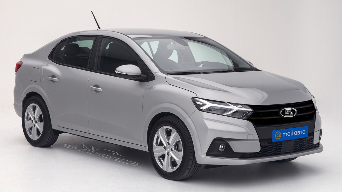 Новая Лада Гранта на базе Логана (спереди)