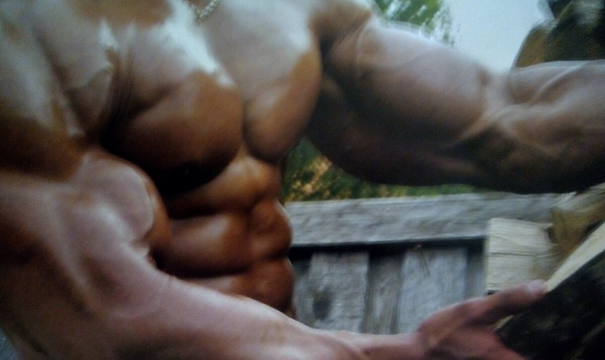 Мощное тело бодибилдера