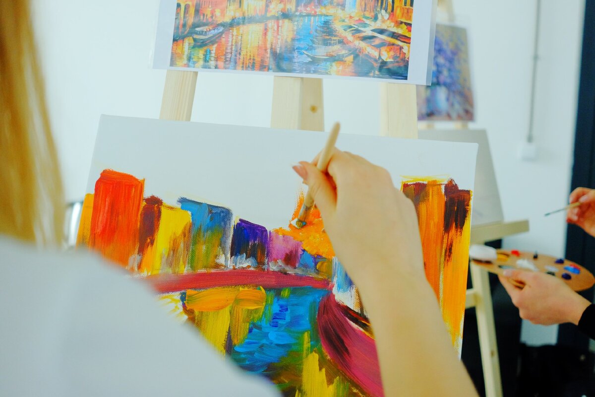 Процесс масляной живописи в Арт Школе 1