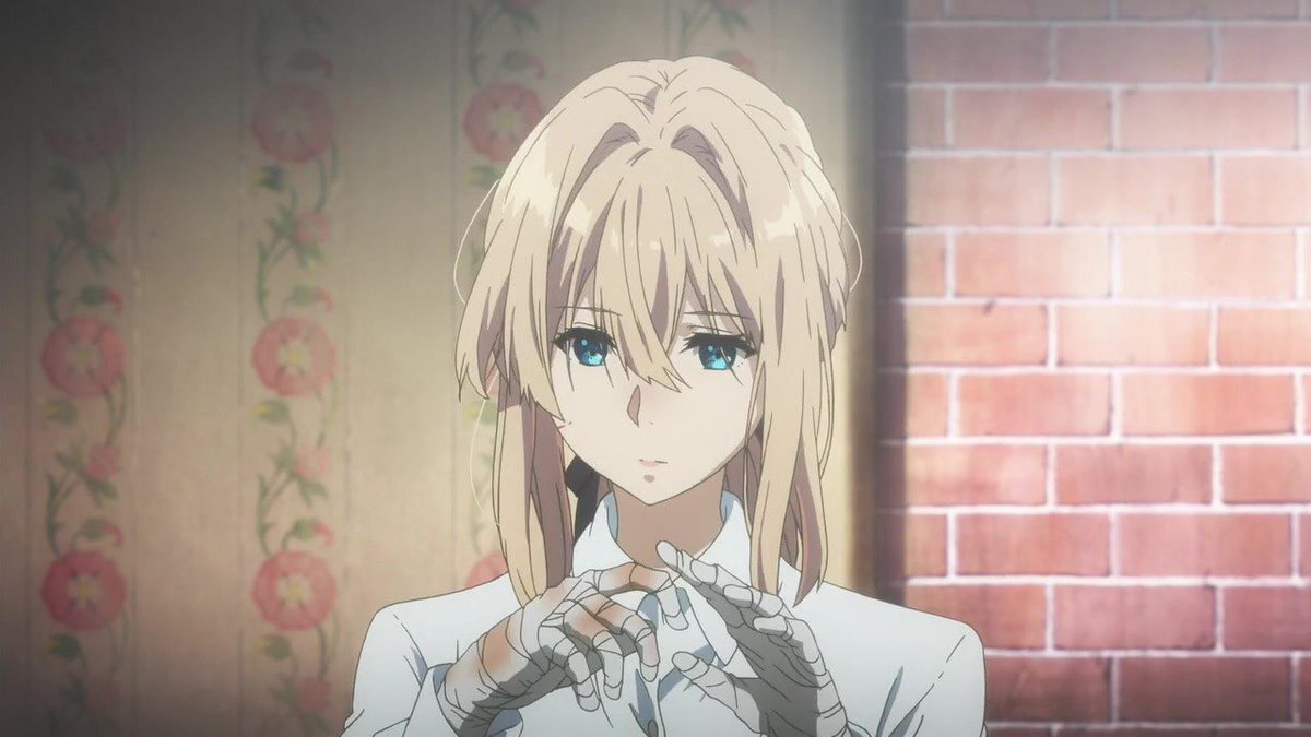 Violet Evergarden с цветком