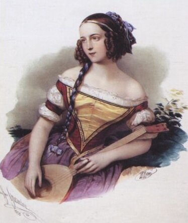 Литография с авкварели Валентина Гау. 1838 год.