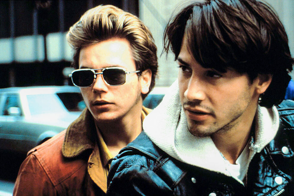 Справа Киану Ривз, слева Ривер Феникс