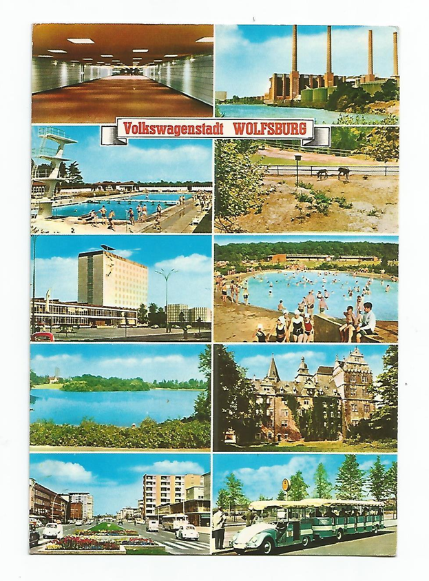 Открытка с видами Вольфсбурга. Середина 80-ых годов