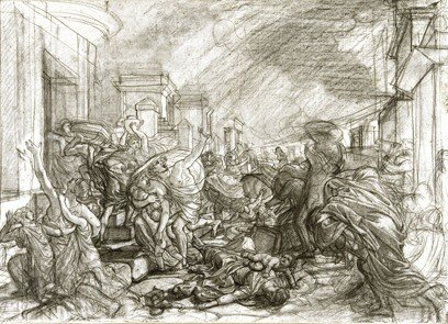 Карл Брюллов. Последний день Помпеи. Эскиз. Около 1830.