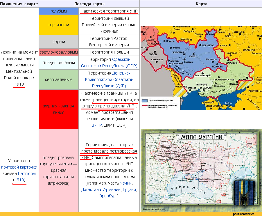 Карта унр 1917 1920