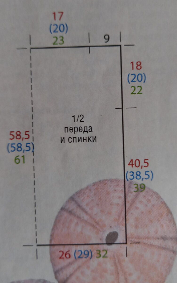 Схема вязания кофты спицами