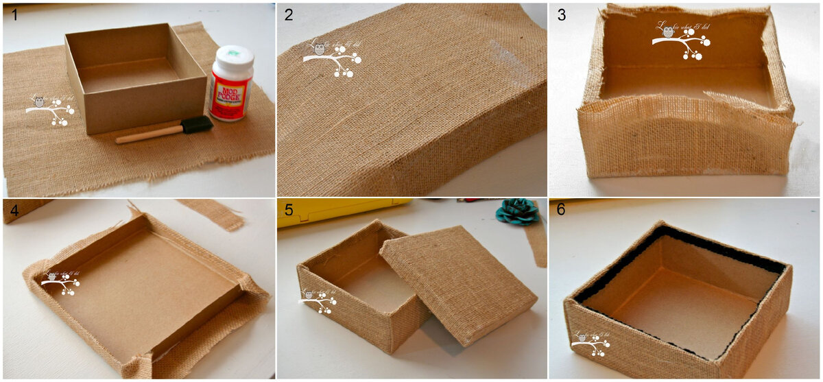 Как сложить коробку из картона