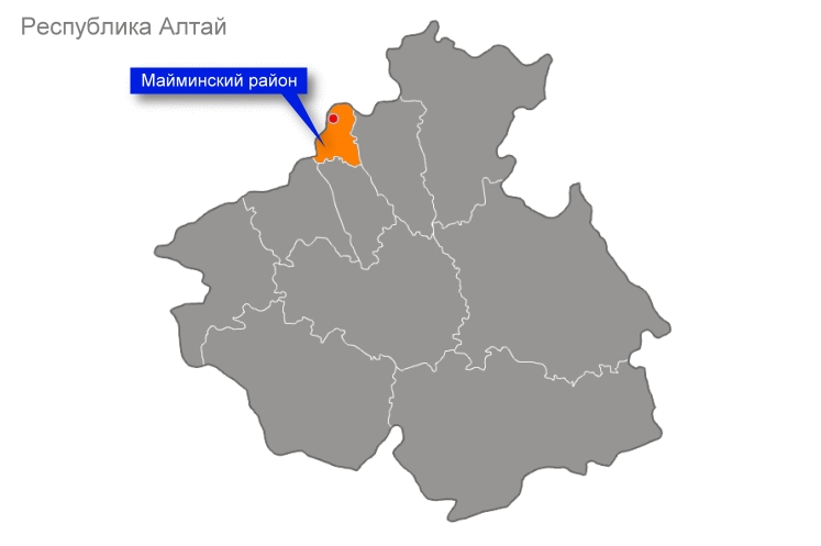 Карта республики Алтай