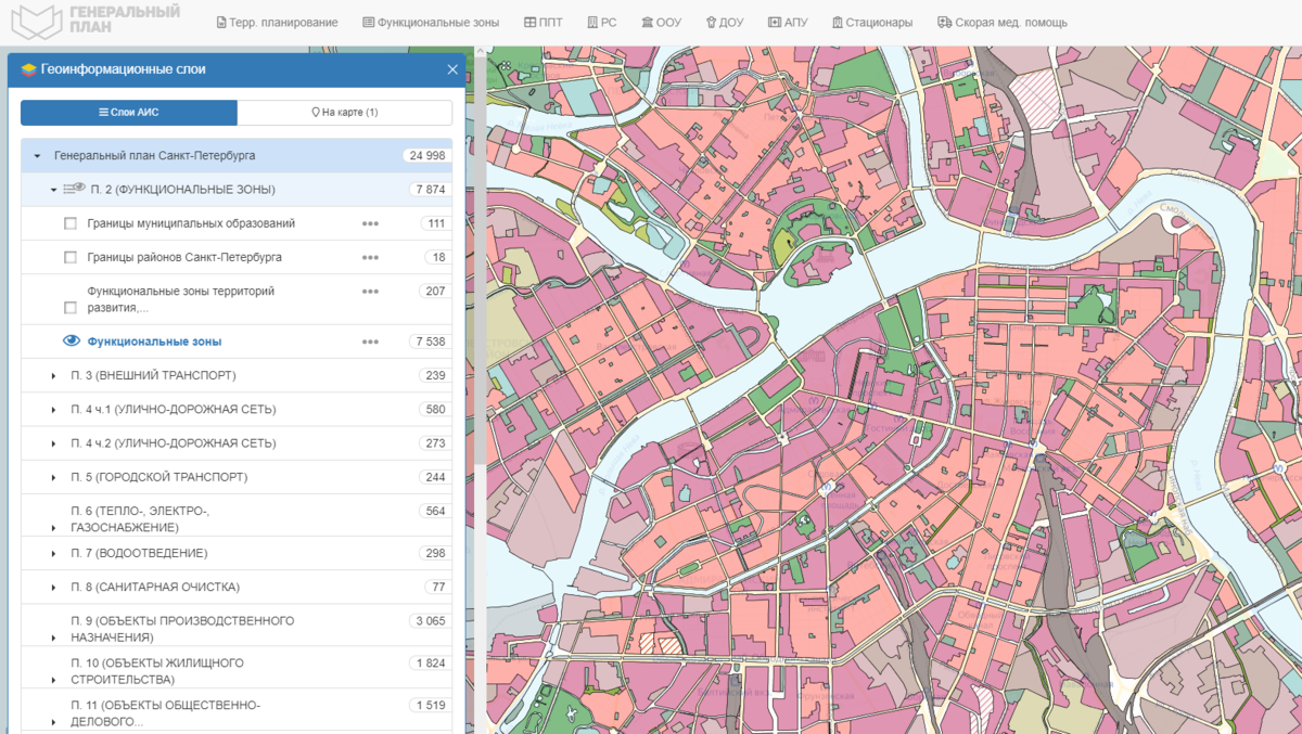Карта градостроительный портал санкт петербурга kgainfo spb ru