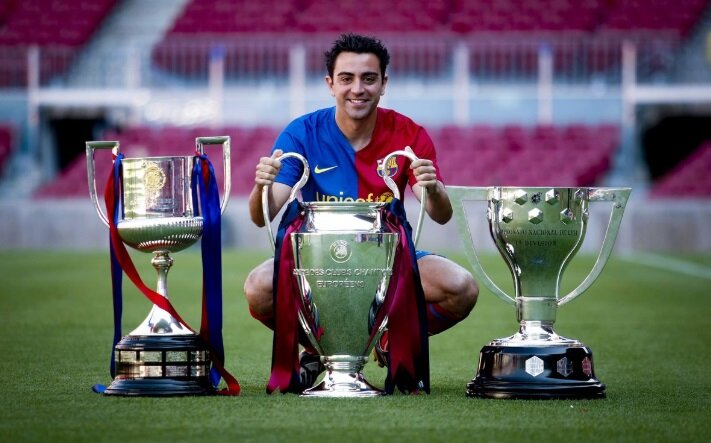 Одни из немногих кубков Хави