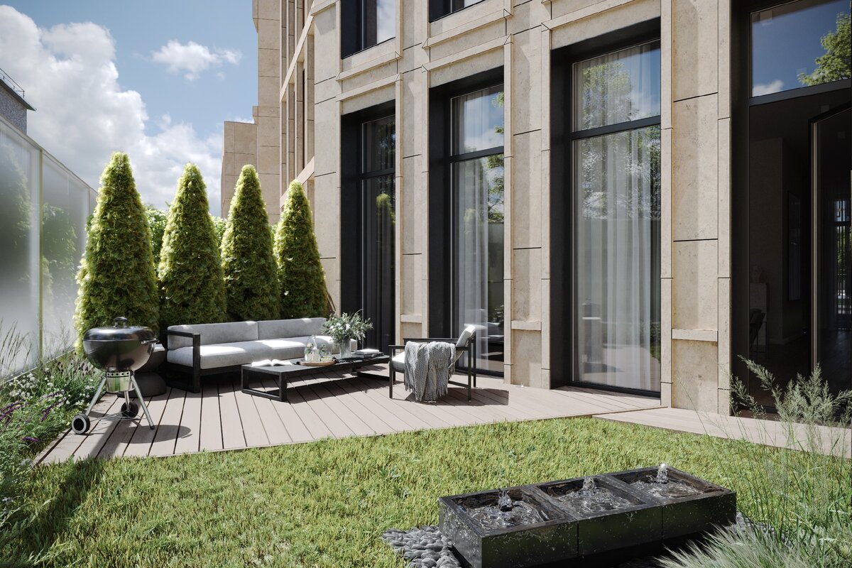 Патио ("front yard")