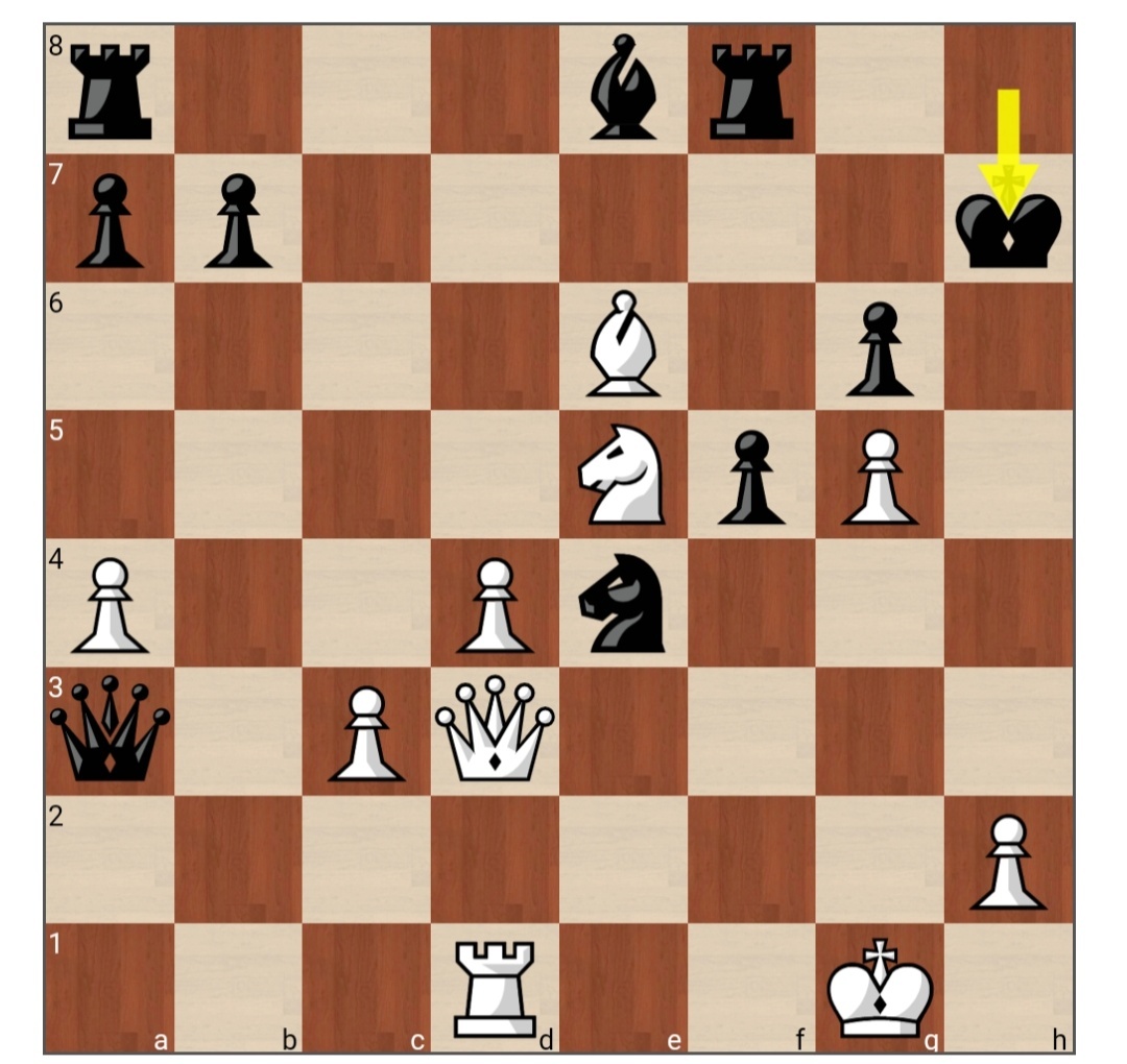 Король рубит принесённую в жертву ради мата ладью