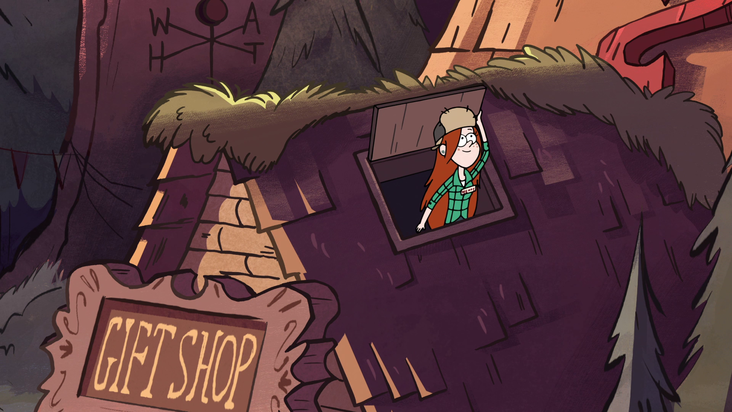 Вэнди открывает люк, ведущий на крышу