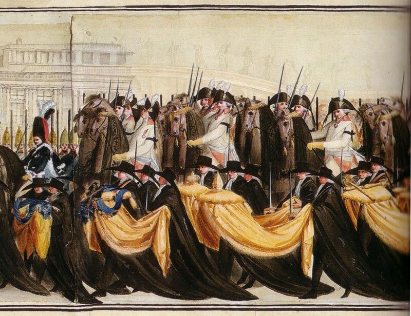 Перезахоронение Петра III в 1796 году. Источник: wikipedia.org