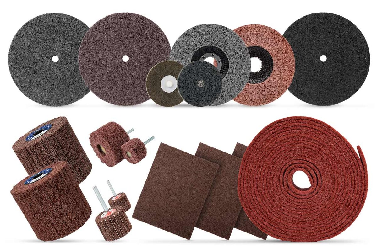 Ассортимент инструментов из нетканого абразивного материала