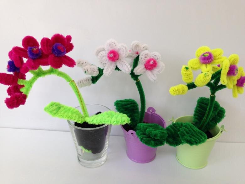 🌺Цветы Герберы своими руками из синельной проволоки/Pipe Cleaner Flowers DIY