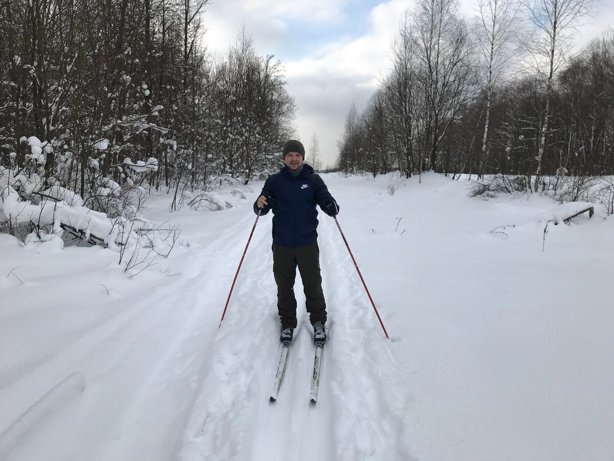 сегодня начал с лыжной прогулки