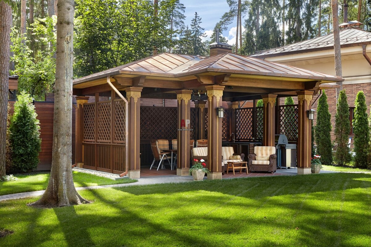 Беседка брусовая Gazebos