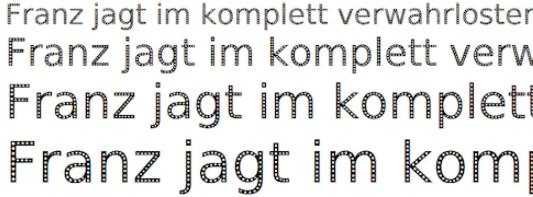 пример шрифта Ecofont