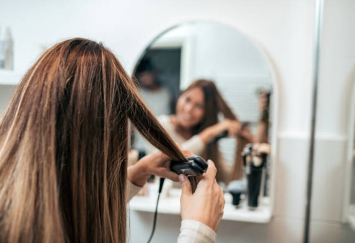 Укладка волос утюжком для волос