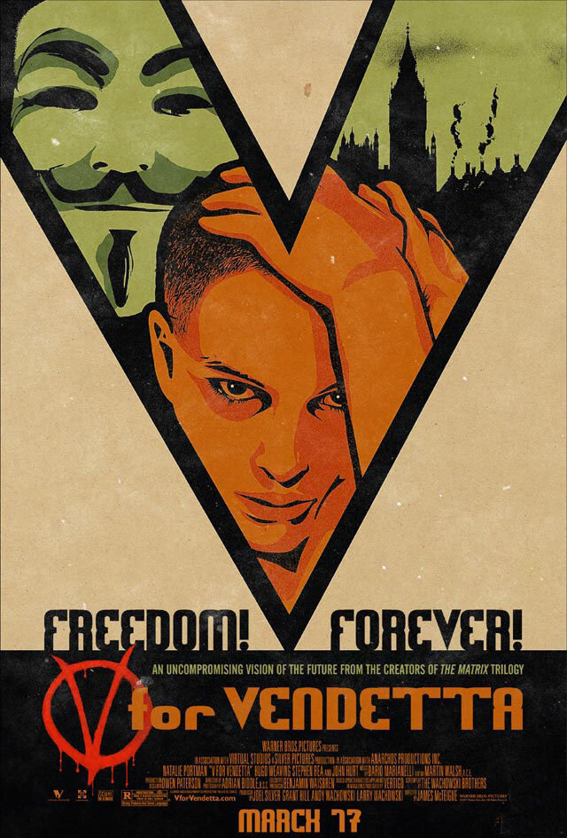 Постер к фильму «V – значит вендетта (V for Vendetta)» 2006 года