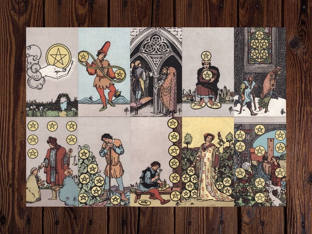 Масть Пентаклей в колоде Уэйта