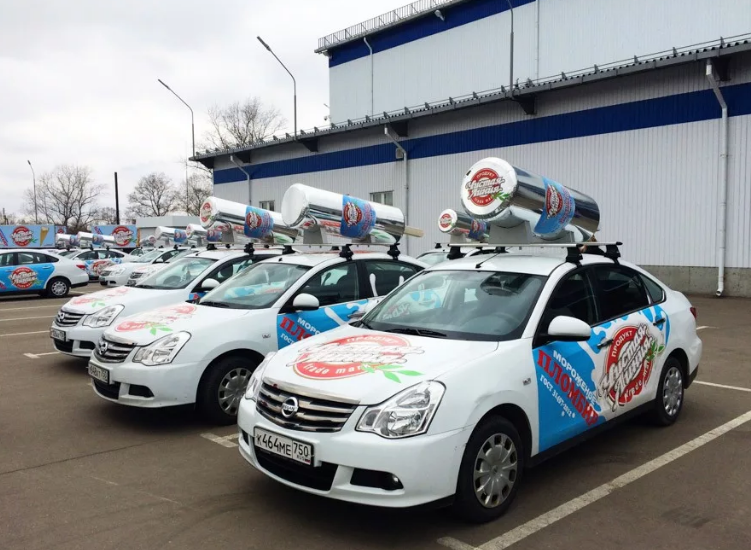 Вот такие машин доставляют мороженое