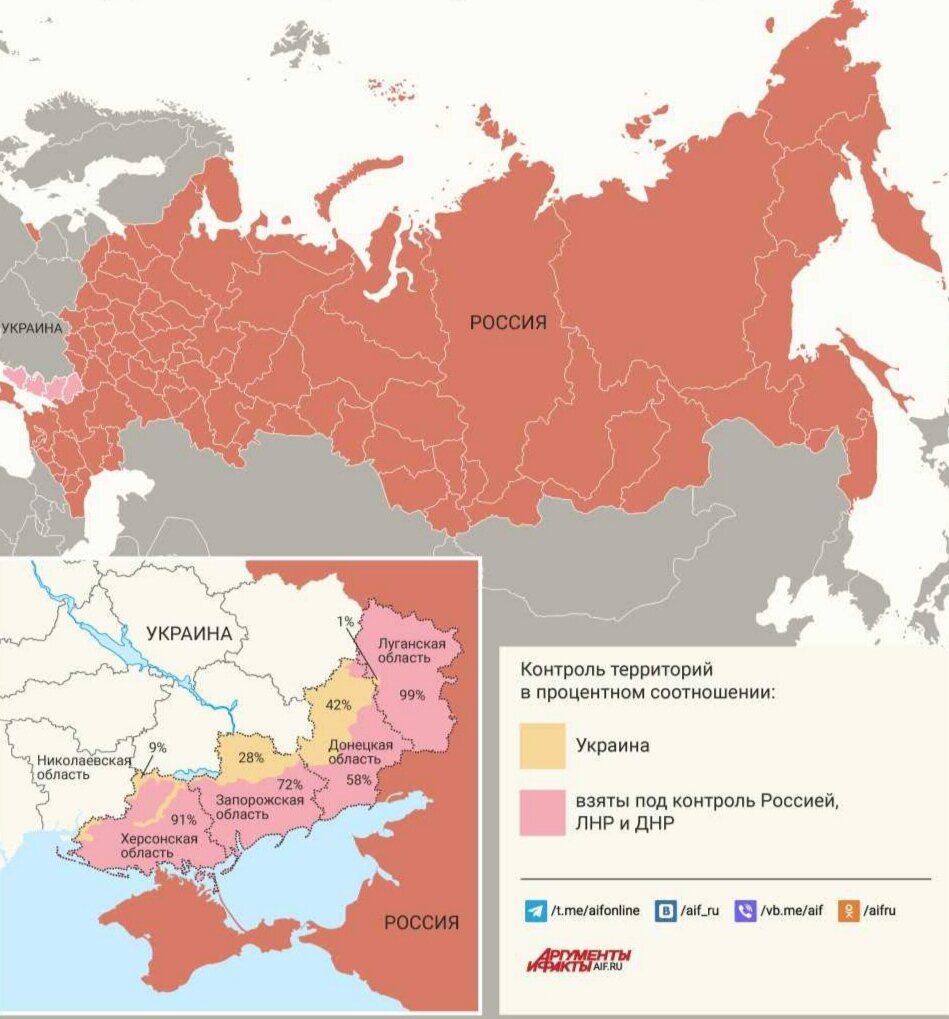 Новая карта России 2022 после референдума