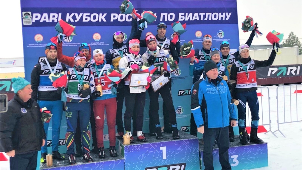    Югорские биатлонисты завоевали золото и бронзу на Кубке России