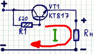 Стабилизатор тока на двух транзисторах (схема, плата, сборка, испытание)