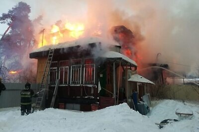    Пожар в жилом доме в городском округе Волоколамск © Сайт ГУ МЧС России по Московской области