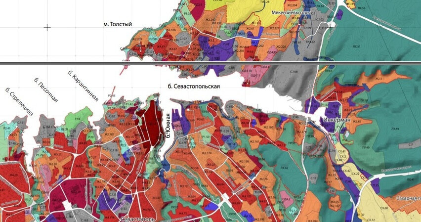 Карта градостроительного зонирования севастополь