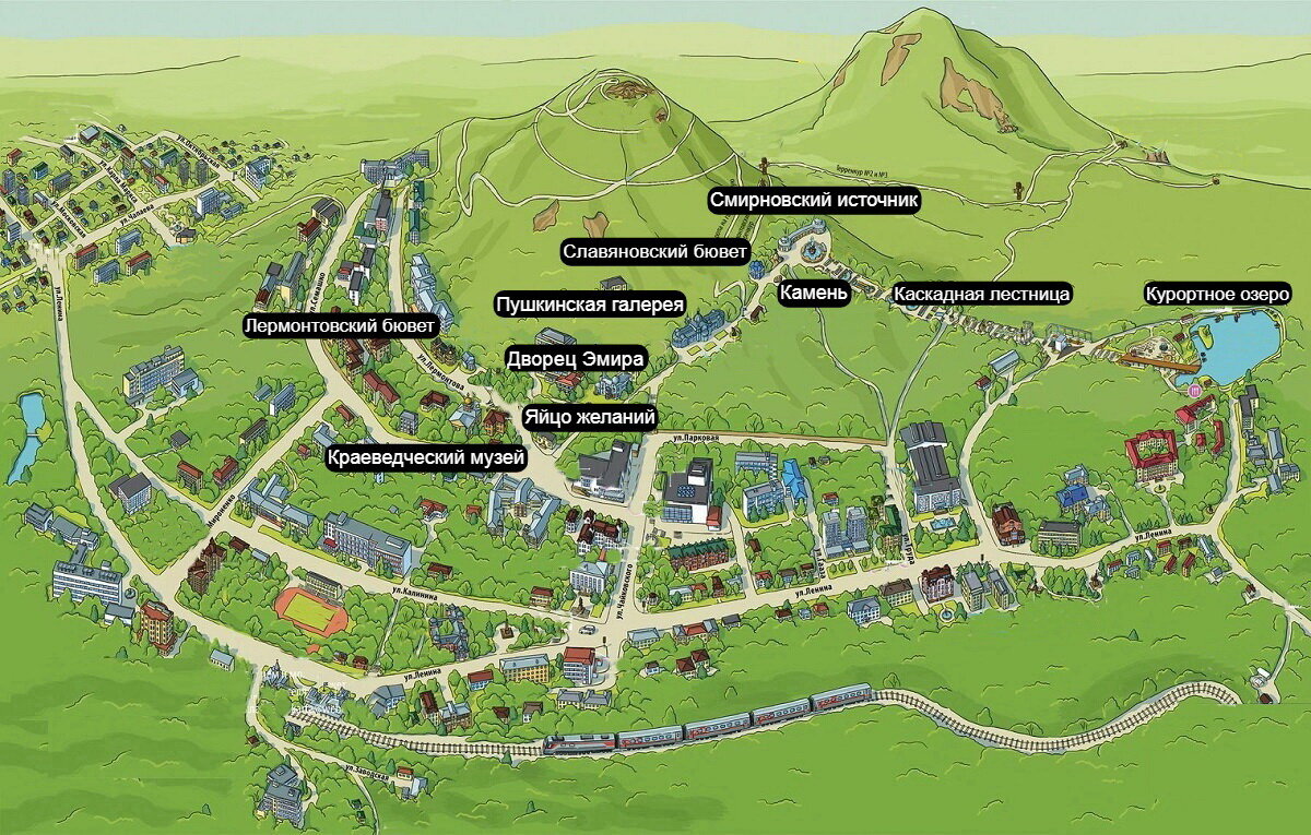 Курортный парк железноводск карта