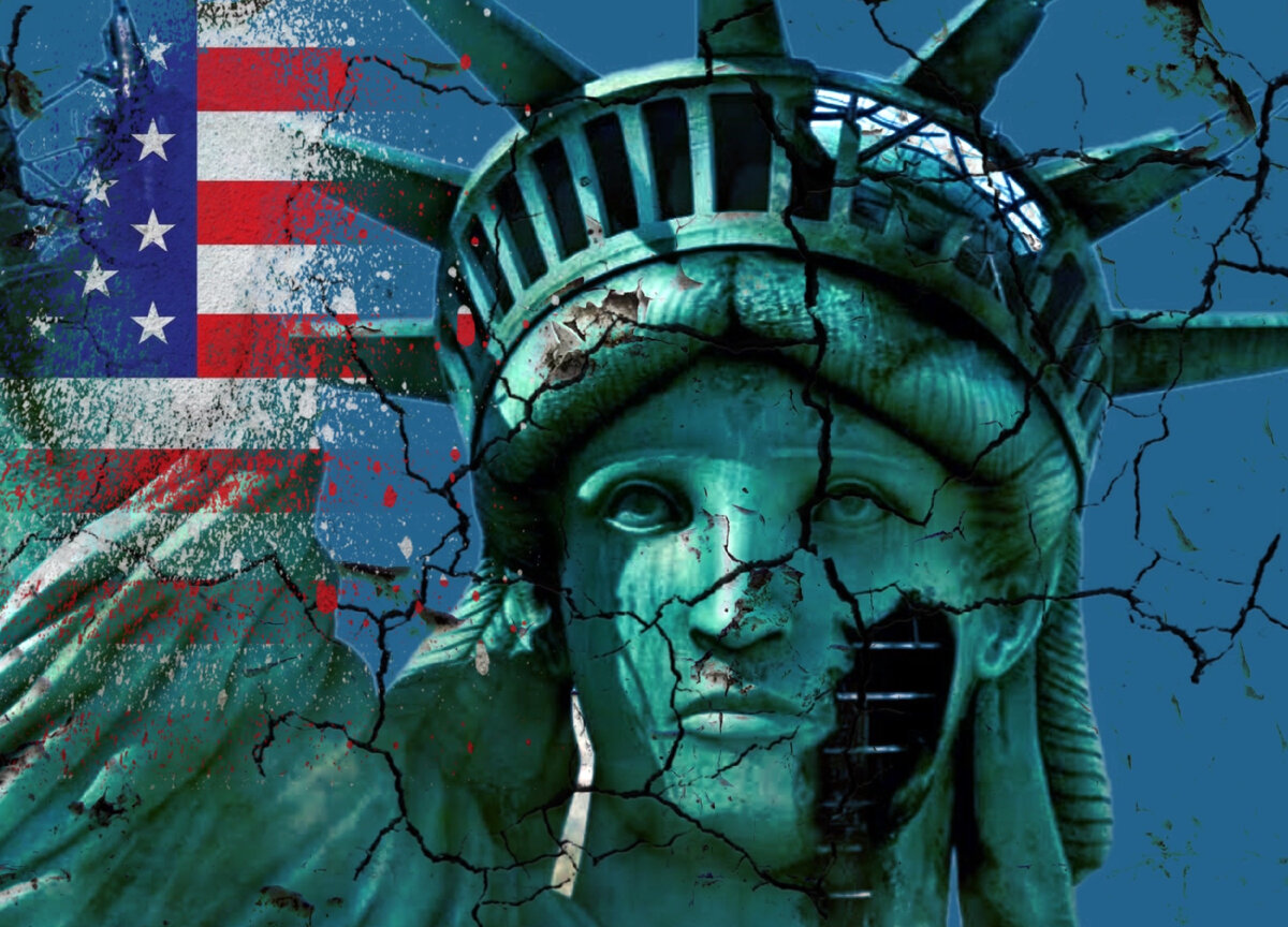 Крах США. Иллюстрация: ИА REX 