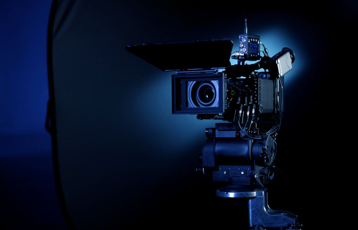 Blue film camera