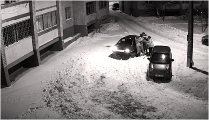 Кадр с записи камеры видеонаблюдения.