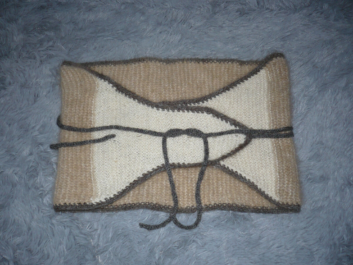 Оригинальный пояс спицами — Салон эксклюзивного вязания