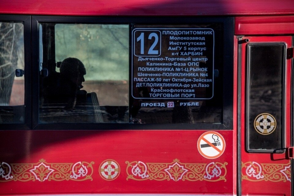 Схема движения 36 маршрута благовещенск