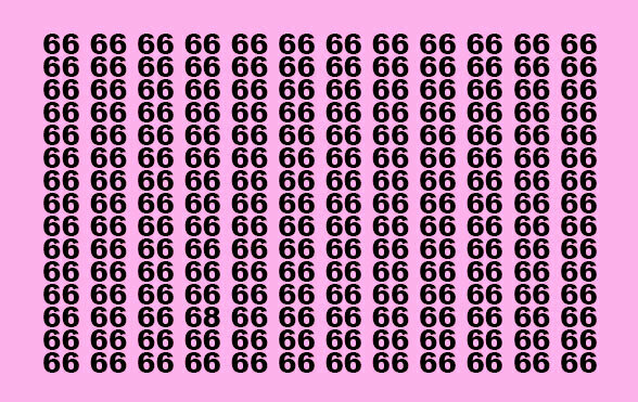 Найдите 68 среди цифр