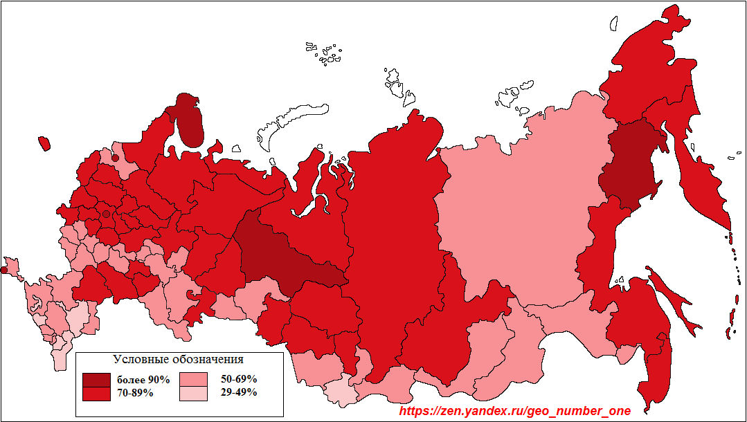 Почему на европейском севере преобладает городское население. Доля городского населения в регионах России. Урбанизация центральной России. Население центральной России карта. Доля русских в субъектах РФ.