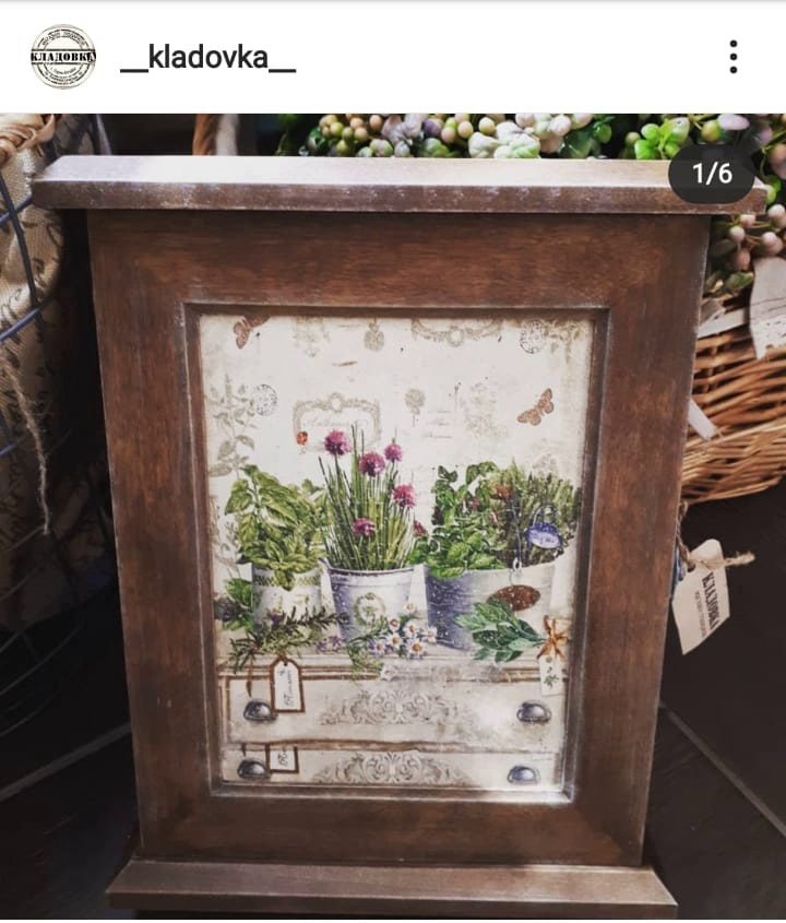 Ключница в технике декупаж.