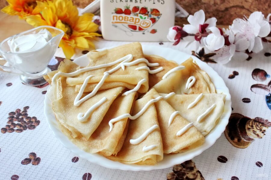 Вкусные блинчики на воде