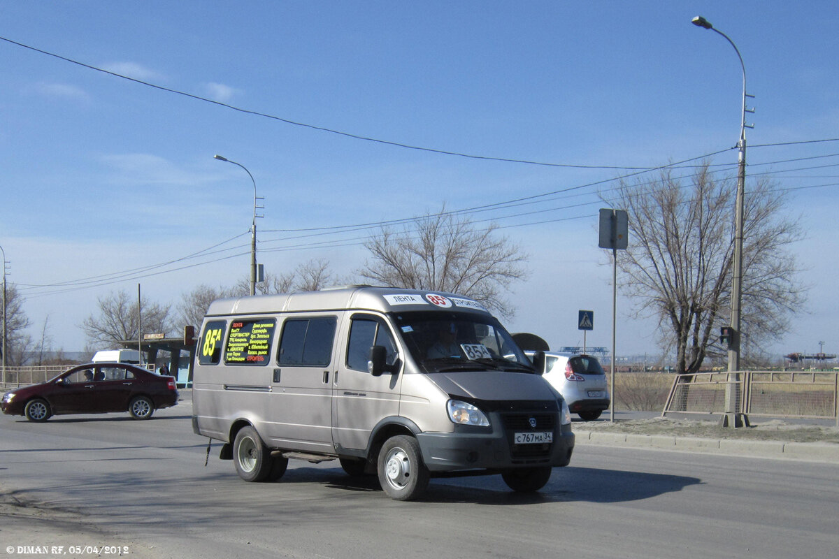 ГАЗель на маршруте № 85а клуб "Строитель" — Гипермаркет "Лента"
