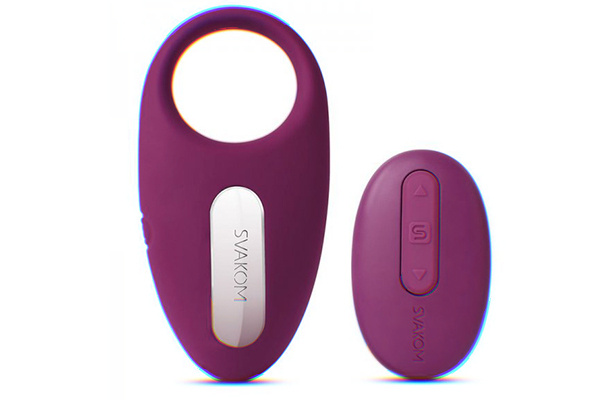 Эрекционное кольцо Winni Violet с вибрацией и пультом ДУ