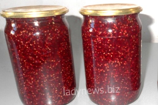 Быстрое малиновое варенье без варки