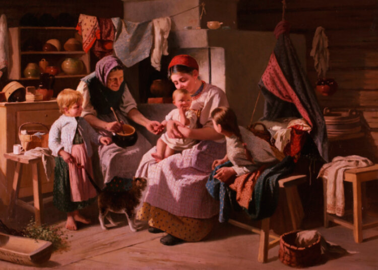 Картина русского художника, И.А. Пелевина (1840-1917 гг.)